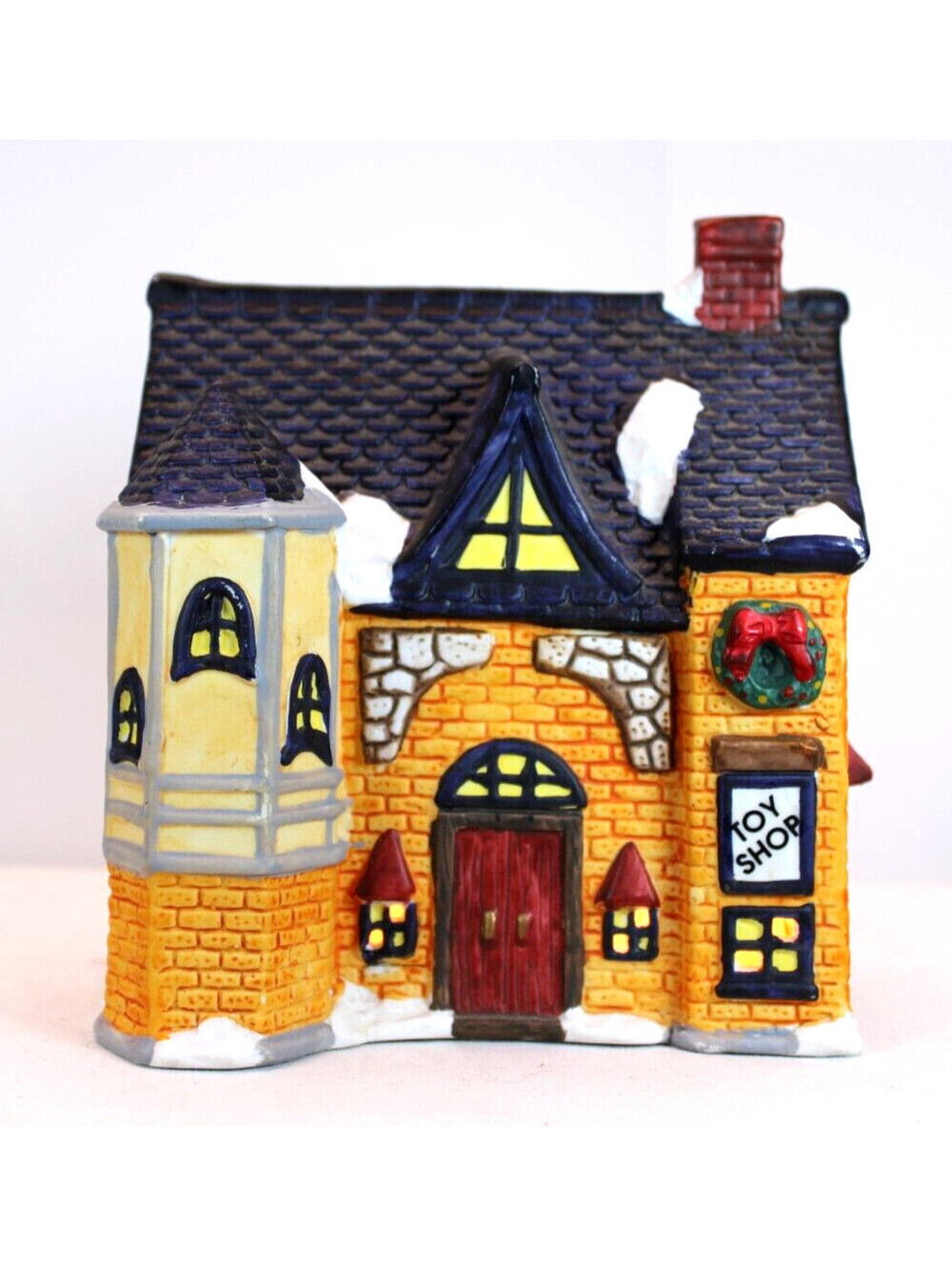Vintage Harvest House by Autumn Accents Lighted Toy Shop Christmas Village